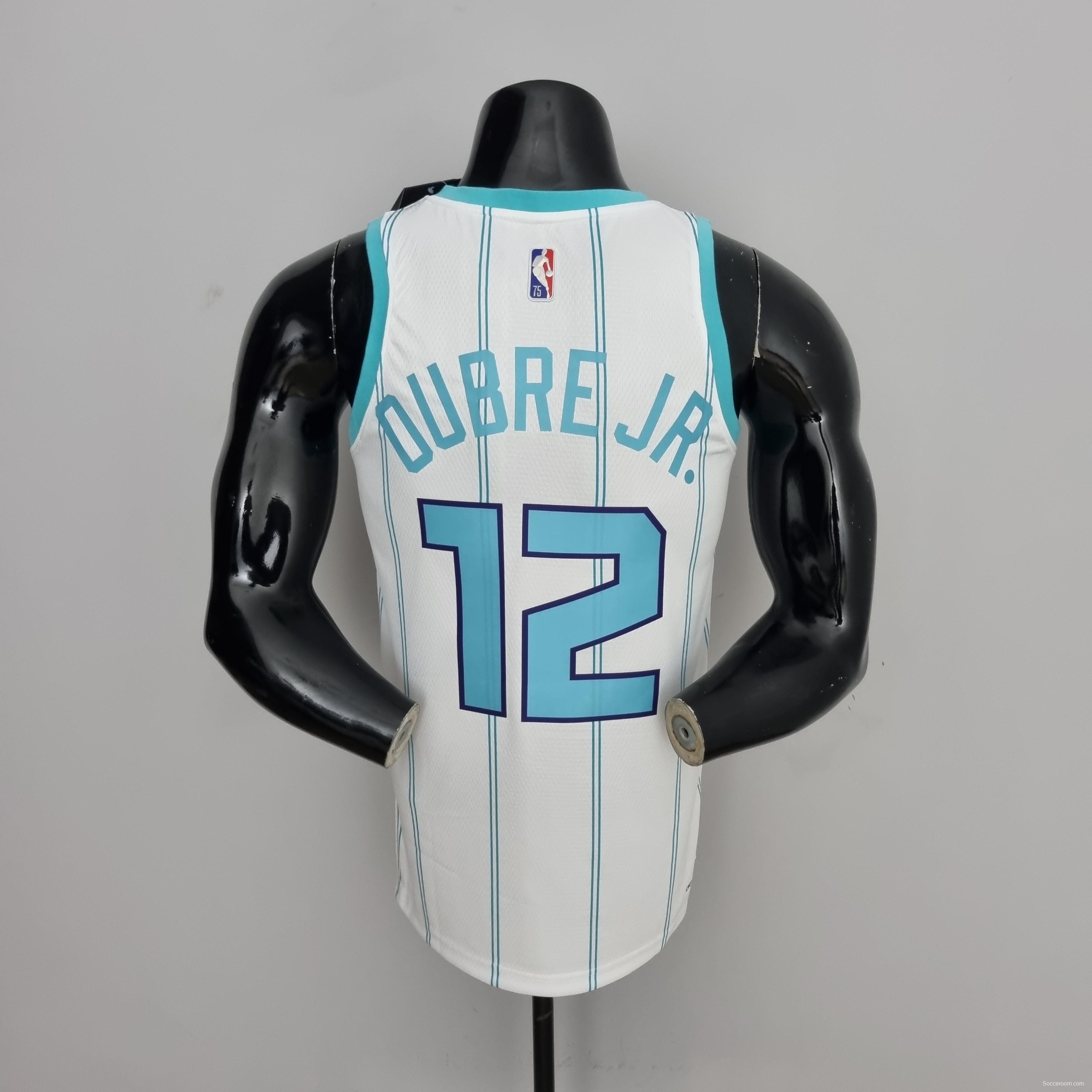 75th Anniversary Oubre #12 Charlotte Hornets White NBA Jersey