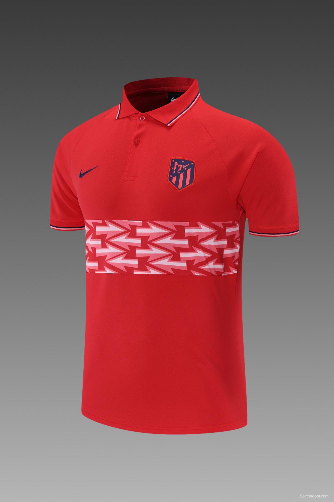 Atletico Madrid POLO kit red and white pattern(not supported to be sold separately)