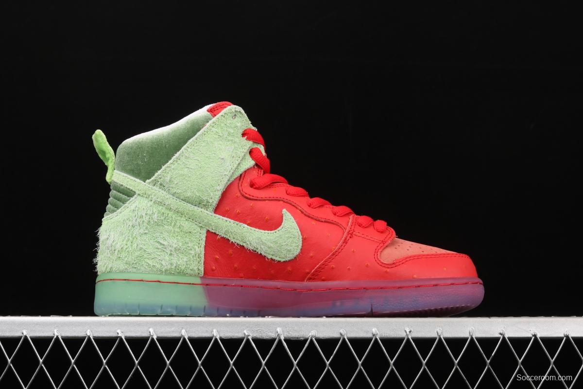 NIKE SB DUNK High Strawberry Cough strawberry green casual skateboard shoes CW7093-600