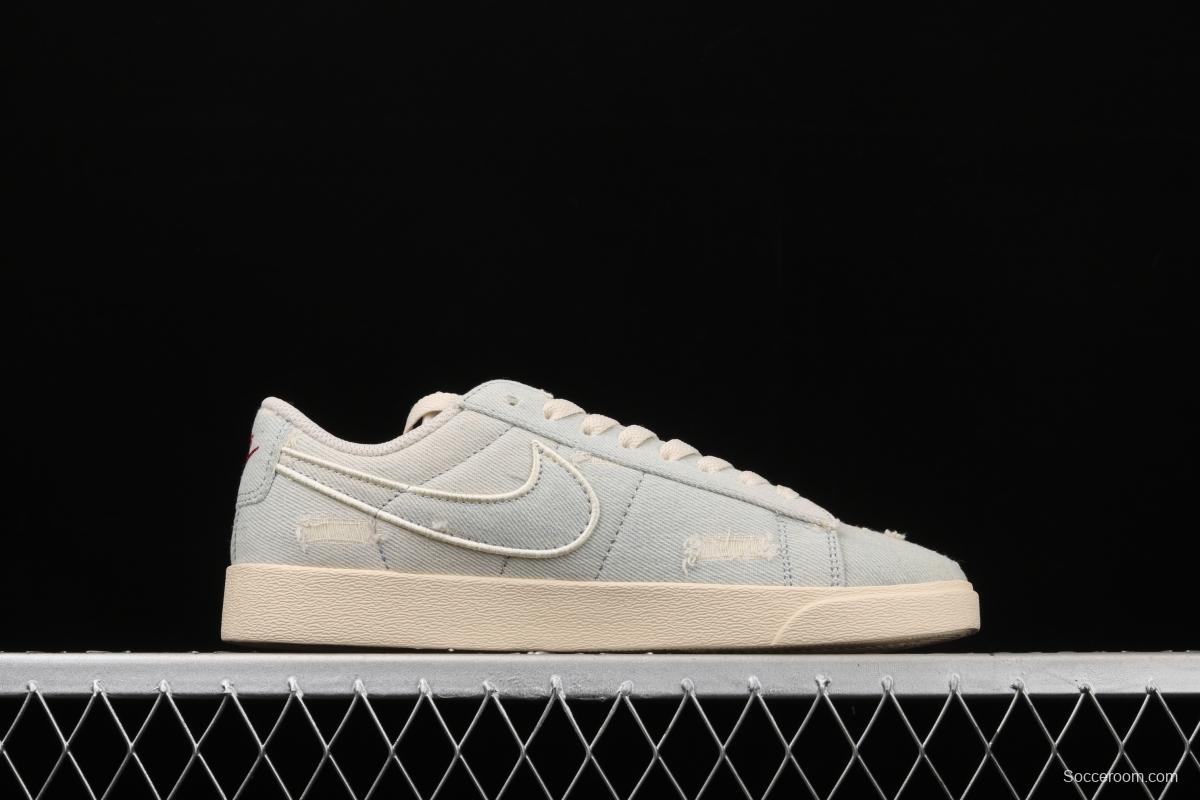 Levi's Strauss x NIKE Blazer Low LX Trail Blazers hole-breaking jeans low-side leisure sports board shoes AV9376-006