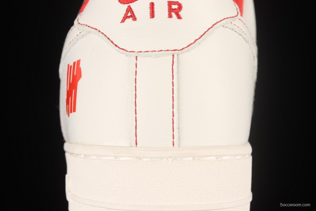 Undefeated x NIKE Air Force 1o07 Low low-top casual board shoes UN1315-801co-branded in white and red