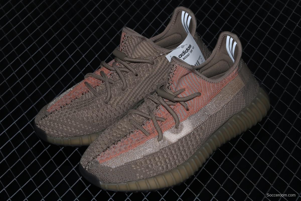 Adidas Yeezy 350 Boost V2 FZ5240 Darth Coconut 350 second generation hollowed-out pheasant red color matching