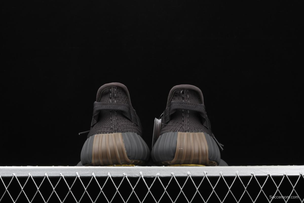 Adidas Yeezy Boost 350V2 Cinder FY2903 Darth Coconut 350 second generation hollowed-out side transparent rubber black angel color