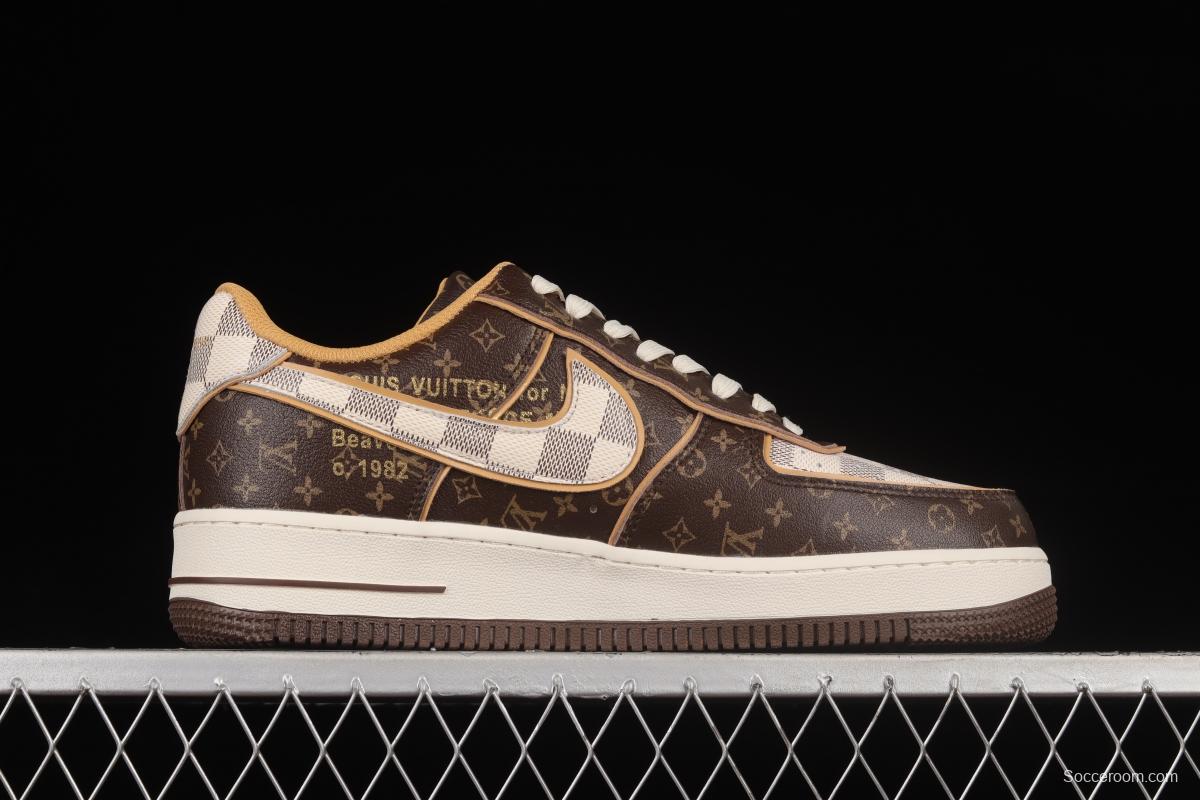 LV x NIKE Air Force 1'07 Low co-branded custom low-top casual sneakers