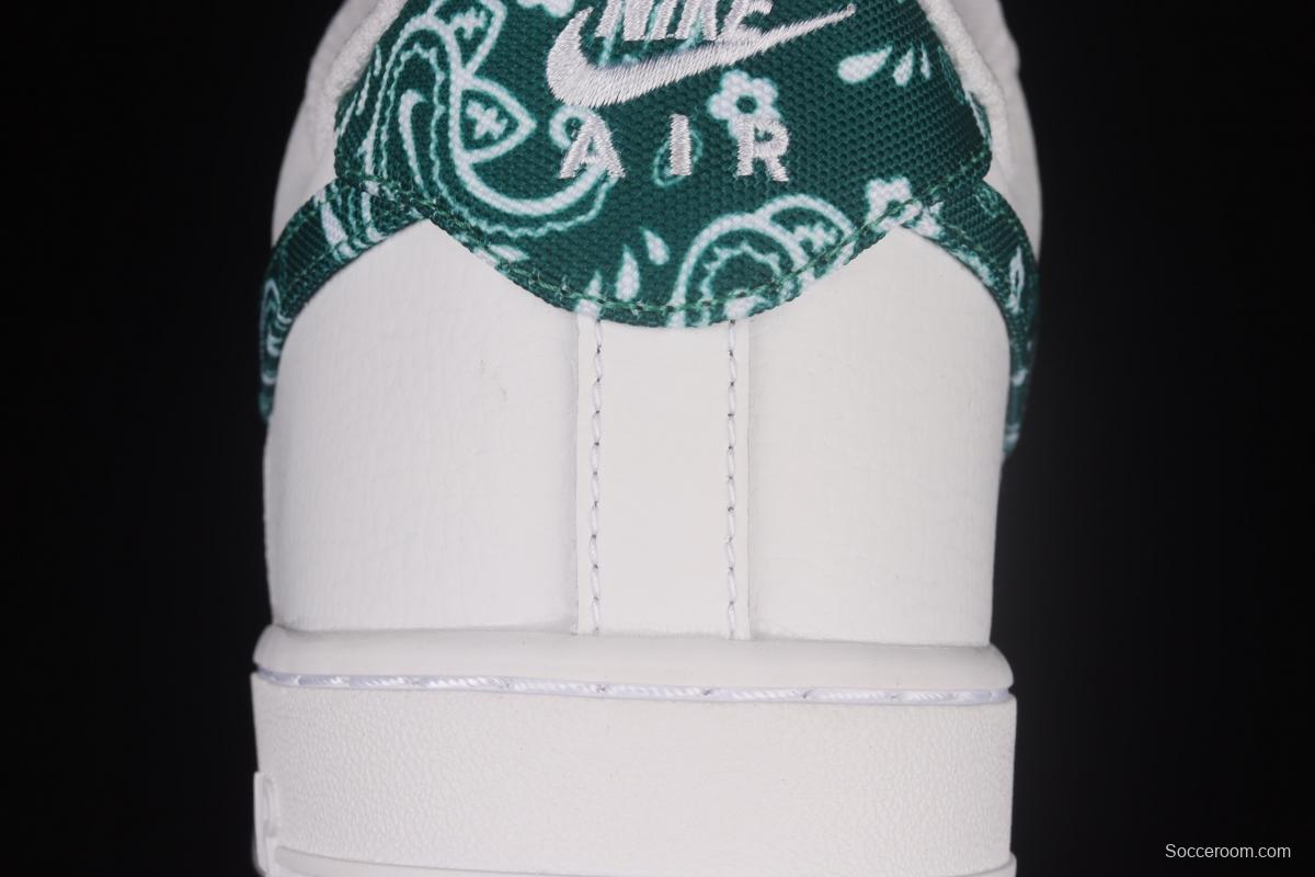 NIKE Air Force 1x07 Low white and green cashew flower low-top casual board shoes DH4406-102,