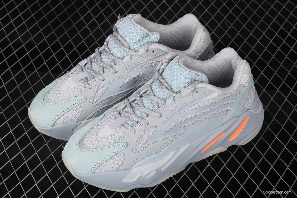 Adidas Yeezy Boost 700V2 Inertia FW2549 Kanye coconut 700V2 grayish blue running shoes 3M reflective BASF popcorn outsole