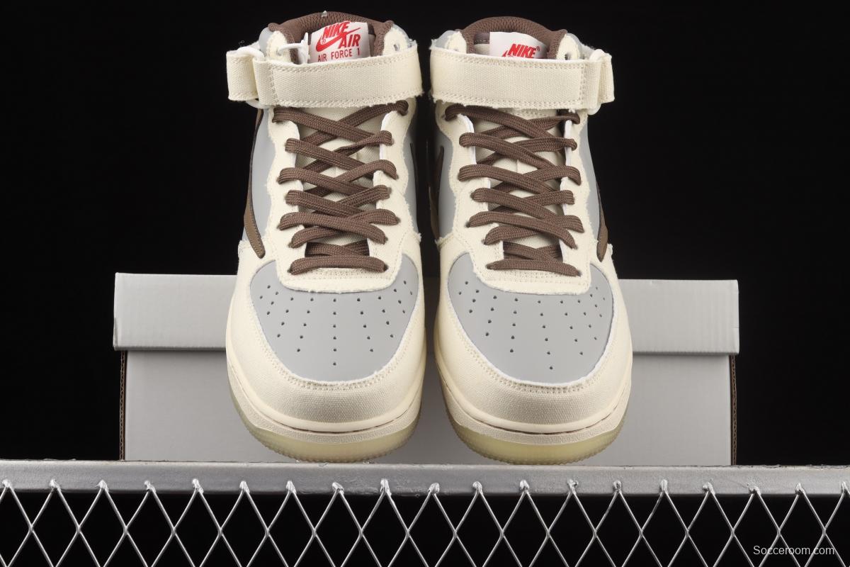 Travis Scott x Sony PlayStation 5 x NIKE Air Force 11607 Mid PS5 Slam Dunk Series to help classic 100-match leisure sports board shoes BQ5828-202