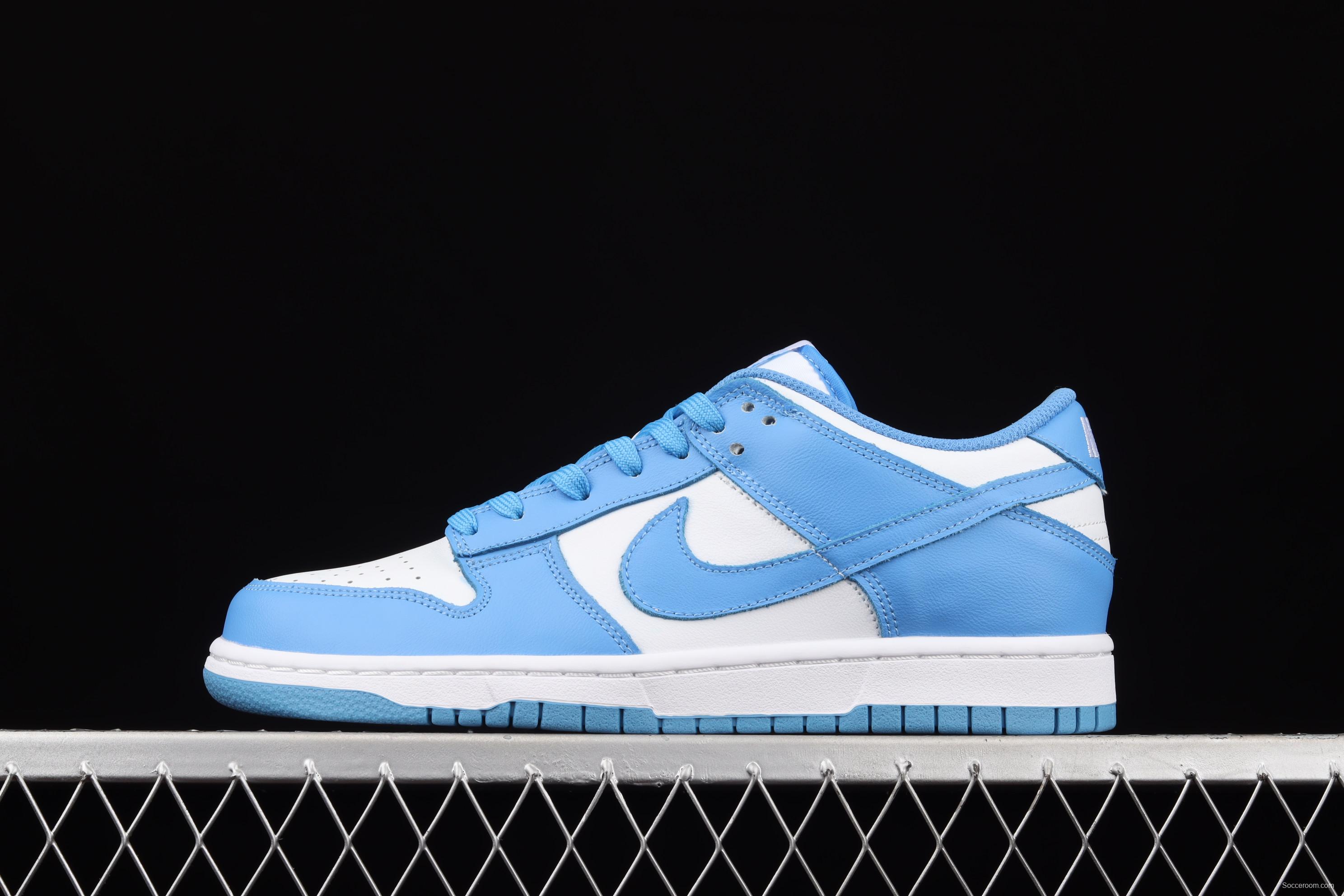 NIKE DUNK Low University Blue White Blue North Carolina White Blue Slam Dunk Series low side Leisure Sports Skateboard shoes DD1391-102