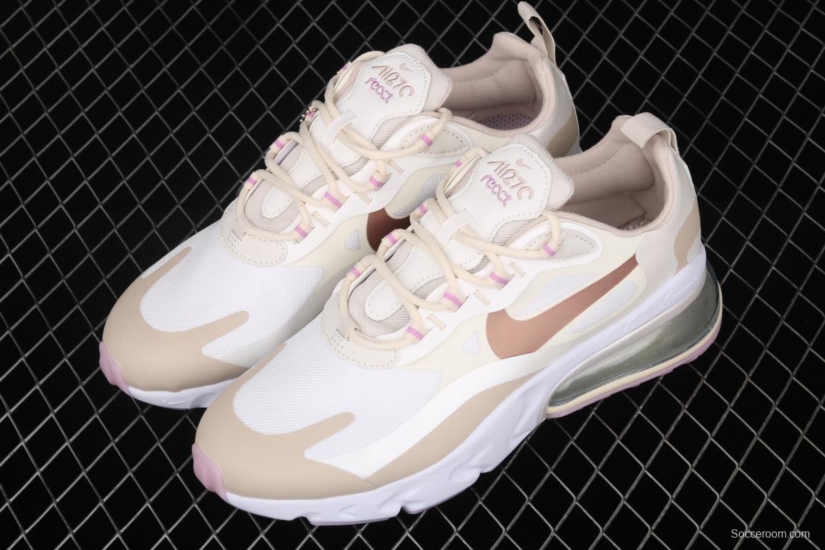 NIKE Air Max 270React new high-frequency mesh function half-palm air cushion running shoes CU9333-100