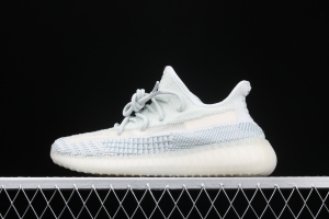 Adidas Yeezy 350 Boost V2 FW3043 Darth Coconut 350 second generation hollowed-out silk ice blue color matching