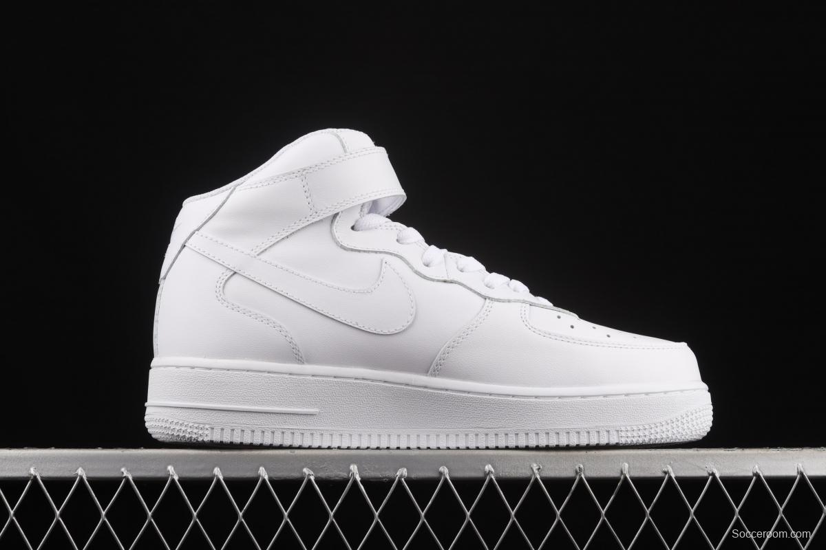 NIKE Air Force 1 Mid'07 front top white casual board shoes 315123-111,