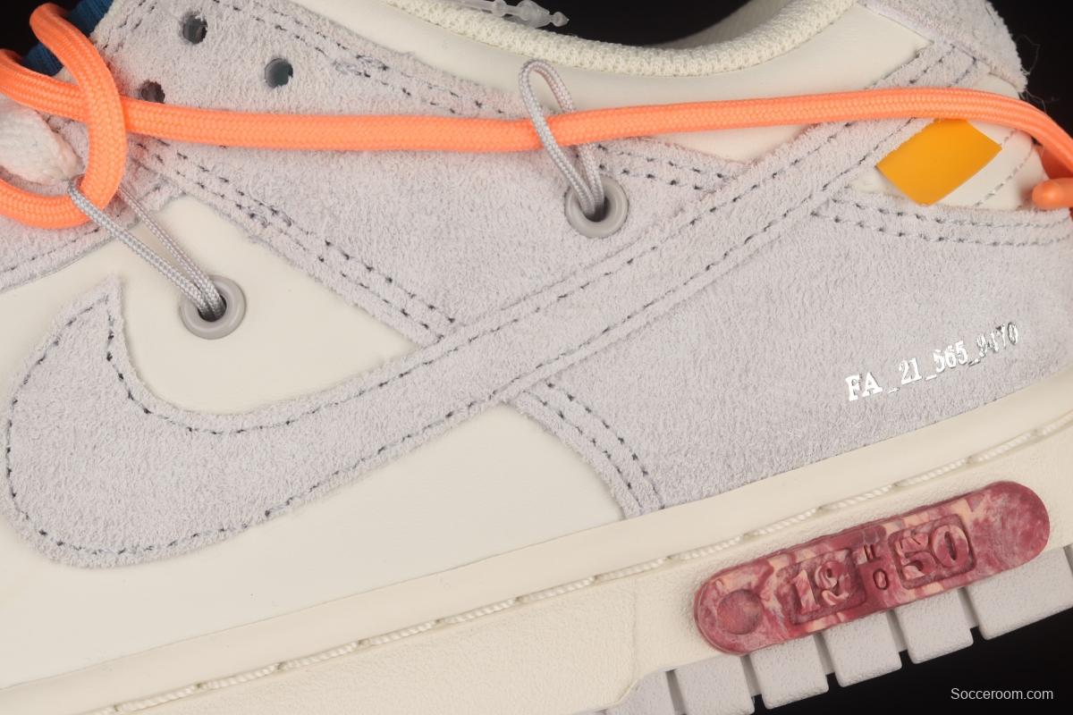 OFF-White x NIKE DUNK Low OW suede SB buckle rebound fashion casual board shoes DJ0950-119