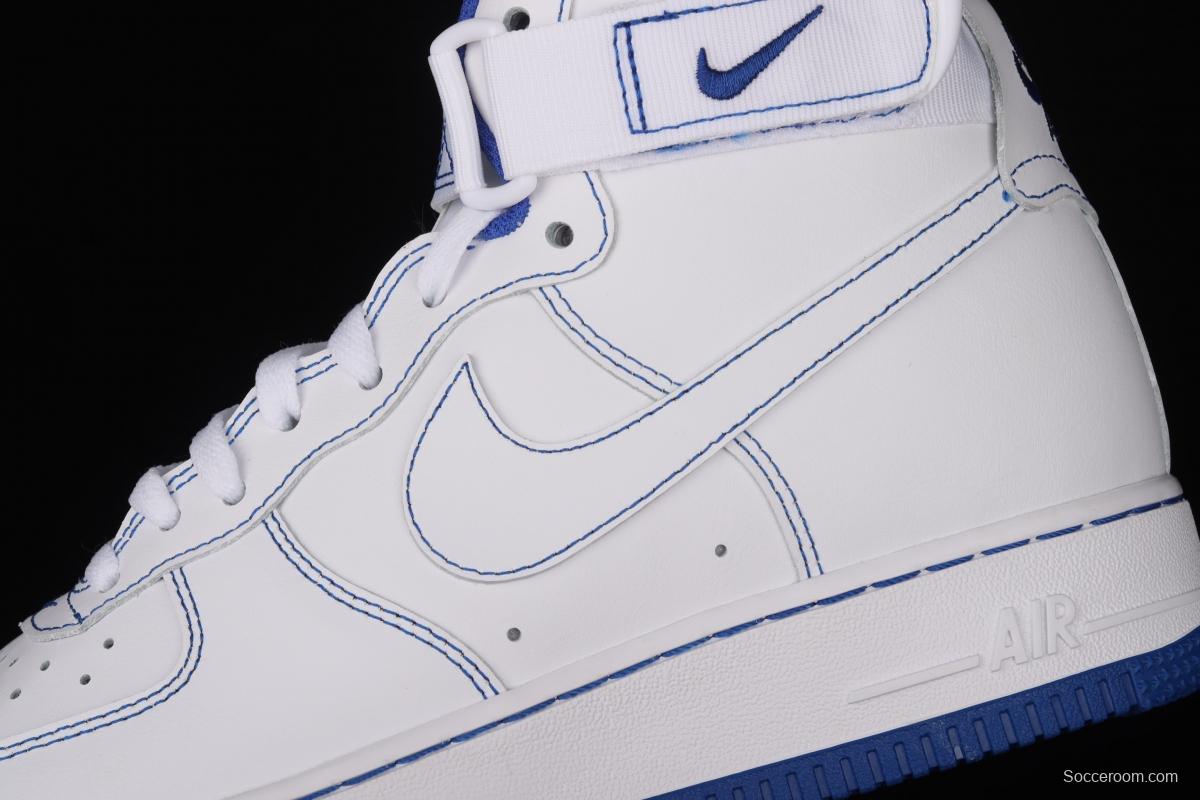 NIKE Air Force 1 High'07 white and blue high top casual board shoes CV1753-101