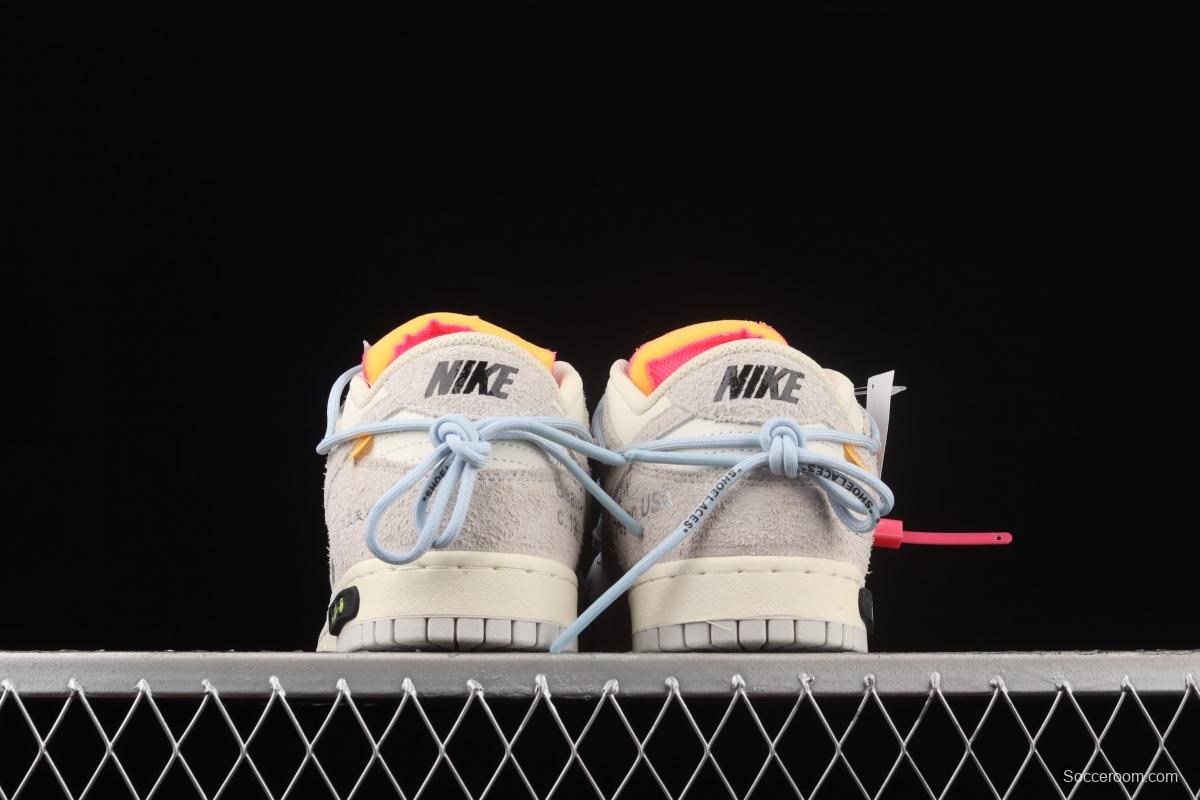 OFF-White x NIKE DUNK Low OW suede SB buckle rebound fashion casual board shoes DJ0950-113