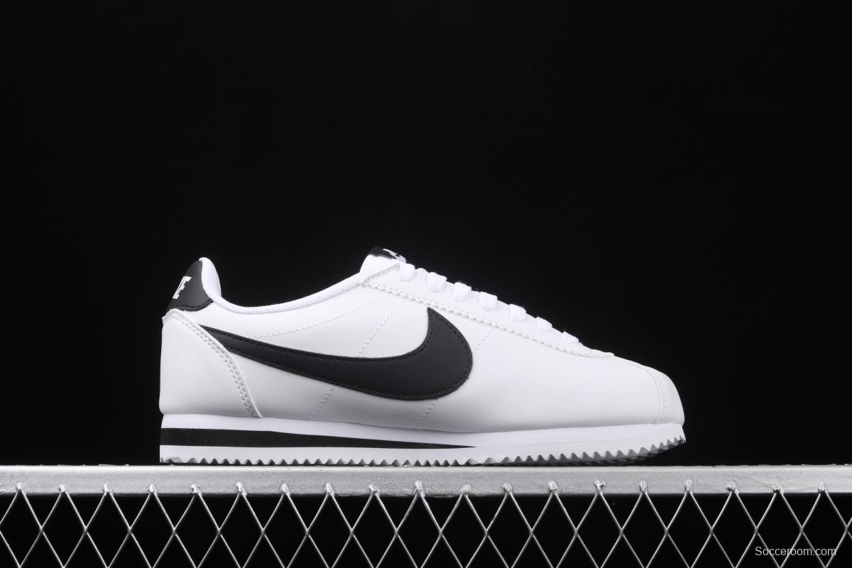 NIKE Roshe QS evergreen classic white and black leather soft foam shoes 807471-101