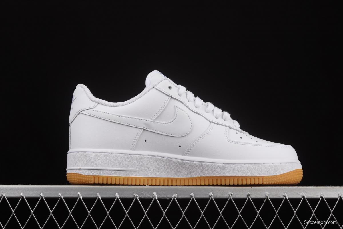 NIKE Air Force 1o07 Low raw rubber all-white low-top casual board shoes DJ2739-100