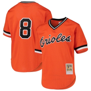 Men's Cal Ripken Jr. Orange Cooperstown Collection Mesh Batting Practice Throwback Jersey