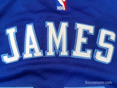 Men's LeBron James Blue Retro Classic Team Jersey