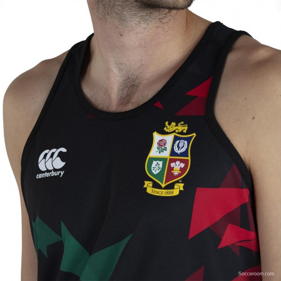 British And Irish Lions 2021 Mens Rugby Singlet - Black