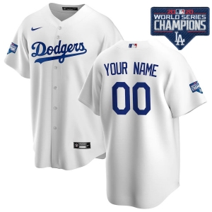 Youth White 2020 World Series Champions Home Custom Team Jersey