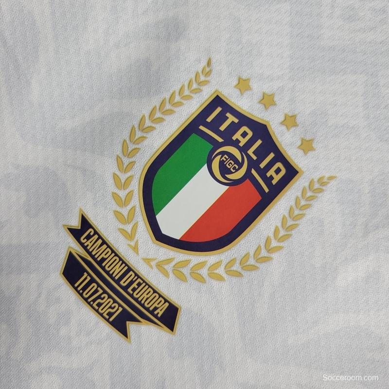 2022 Italy Euro Championship Special Edition White Jersey