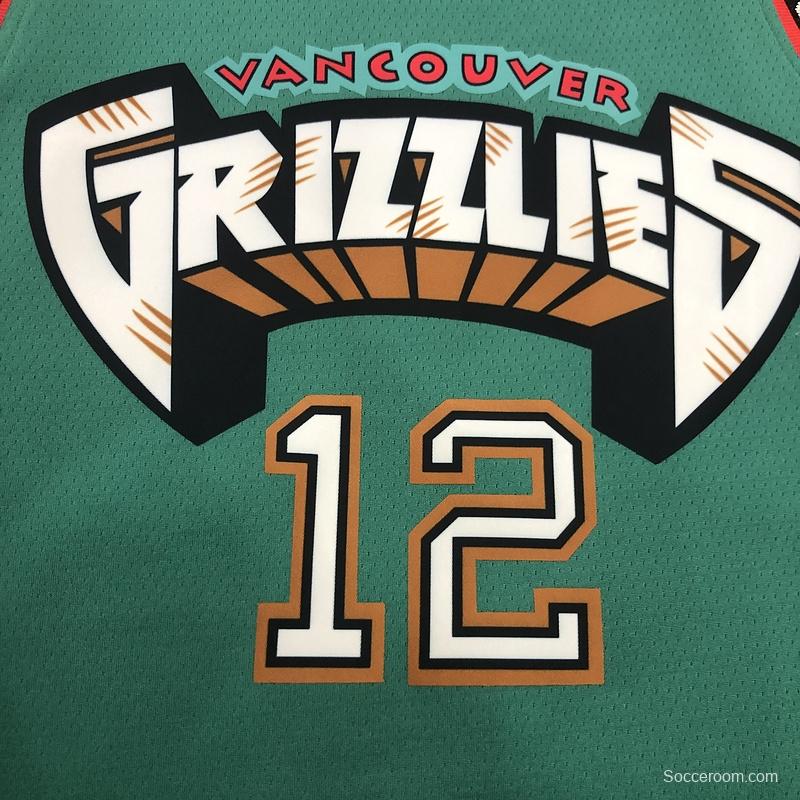 NBA Heat Pressed Men's Green Memphis Grizzlies #12 Ja Morant Basketball Jersey