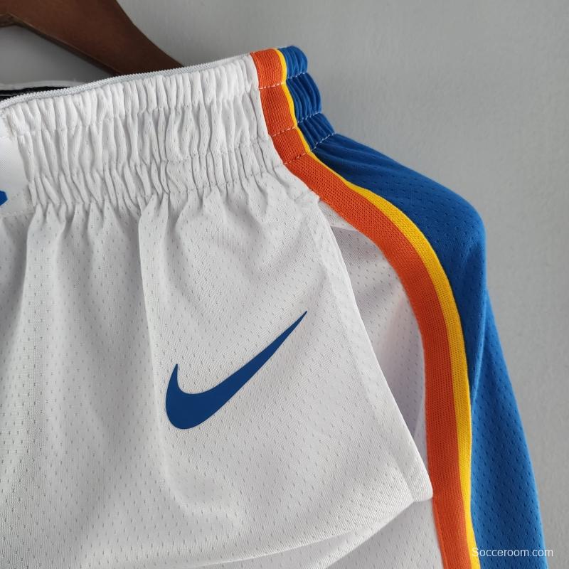 Oklahoma City Thunder NBA Shorts White