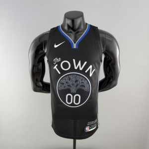 2020 KUMINGA#00 Warriors City Edition Black And Grey NBA Jersey