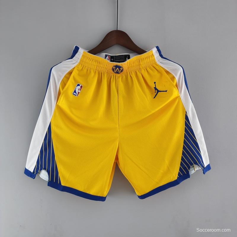 Golden State Warriors Air Jordan NBA Shorts Yellow