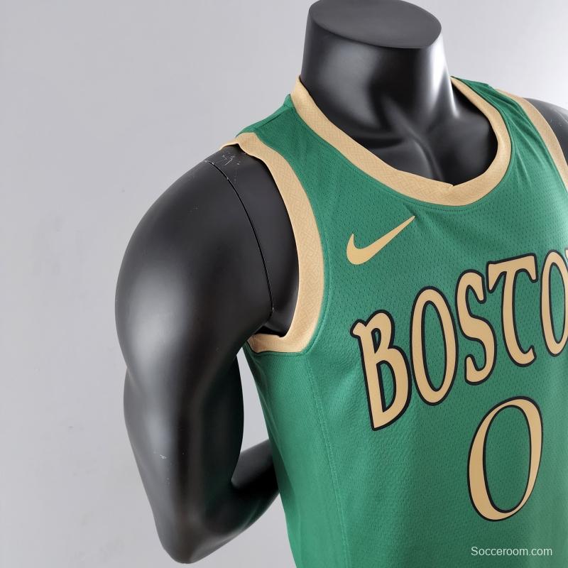 2020 Tatum #0 Boston Celtics City Edition Green NBA Jersey