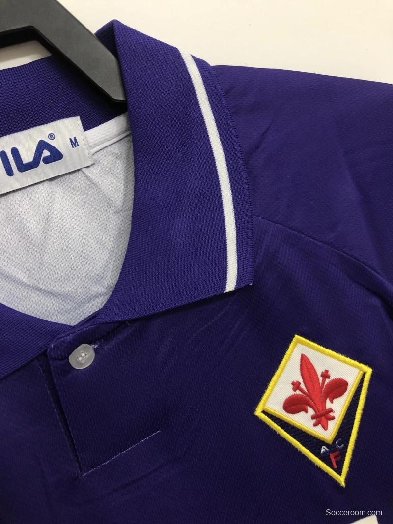 Retro 99/00 Fiorentina Home Soccer Jersey