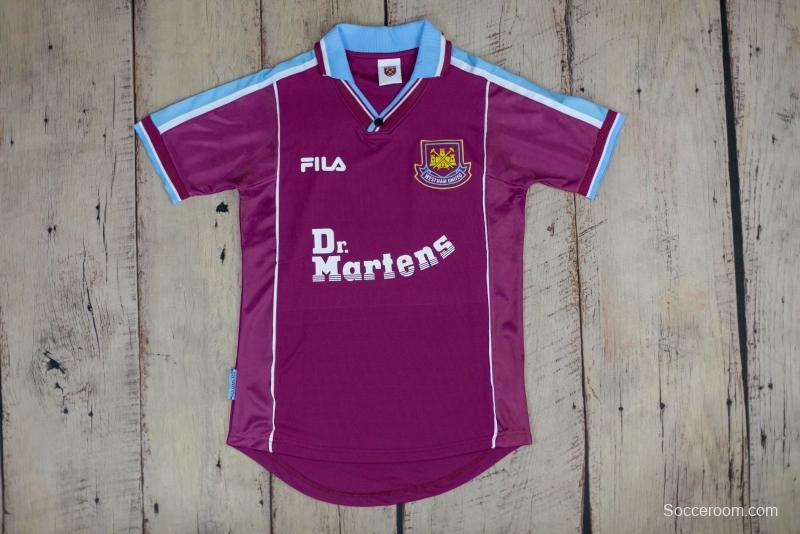 Retro 99/01 West ham United Home Soccer Jersey