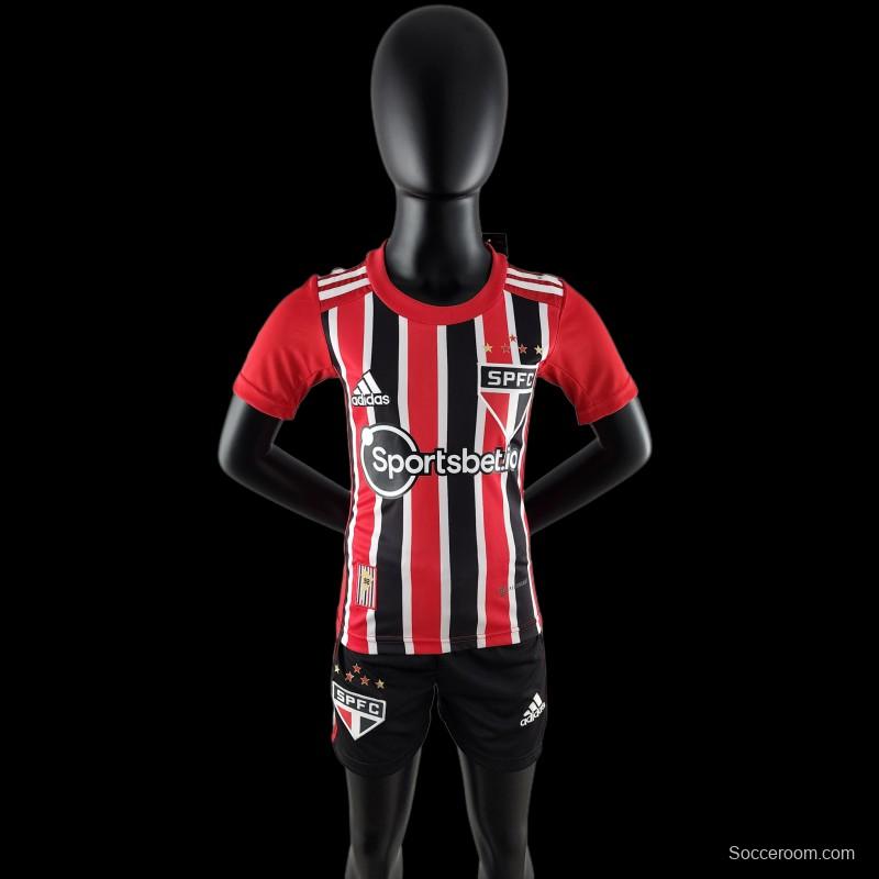 22/23 Kids Sao Paulo Away SIZE16-28 Soccer Jersey