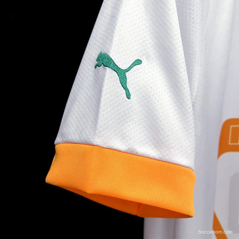 22/23 IVORY COAST Away White Jersey