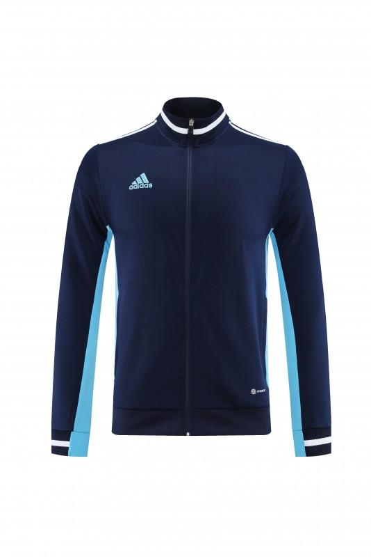 2023 Adidas Black Blue Full Zipper Jacket +Pants