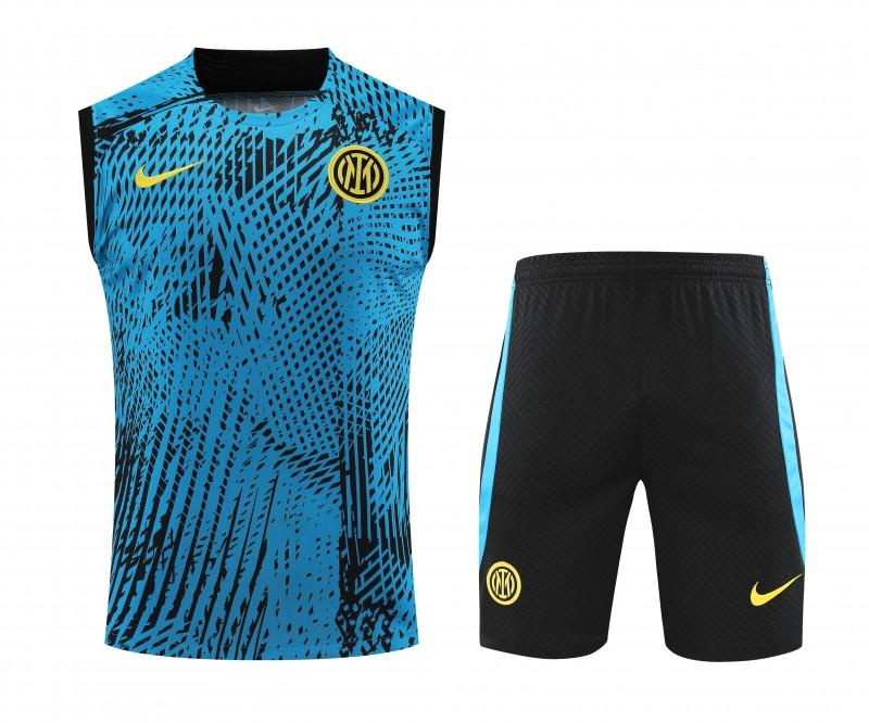 23-24 Inter Milan Blue Vest Jersey+Shorts