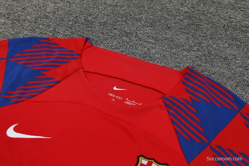 23-24  Barcelona Red Short Sleeve Jersey+Shorts