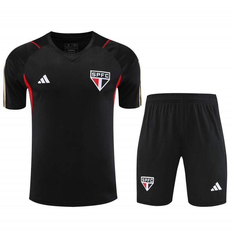 23-24 Sao Paulo Black Short Sleeve Jersey+Shorts