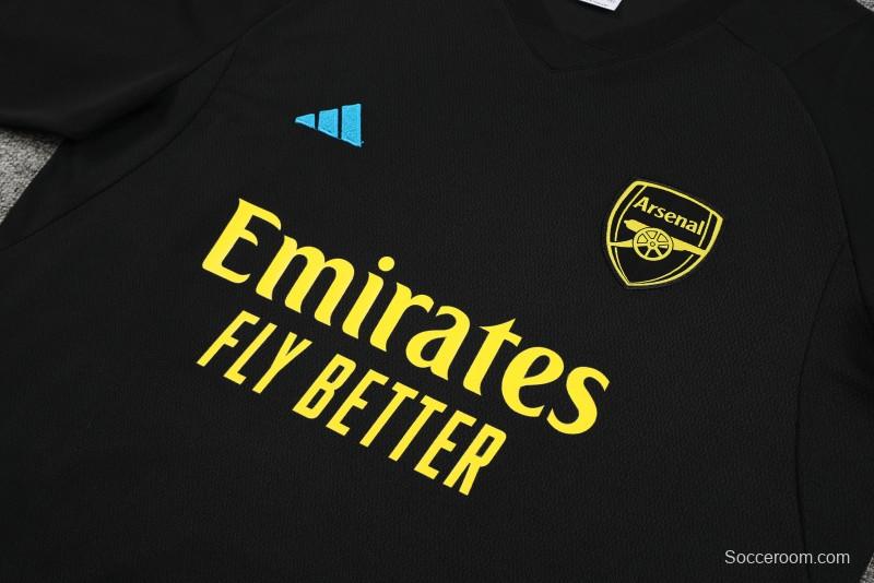 23 24 Arsenal Black Short Sleeve+Shorts