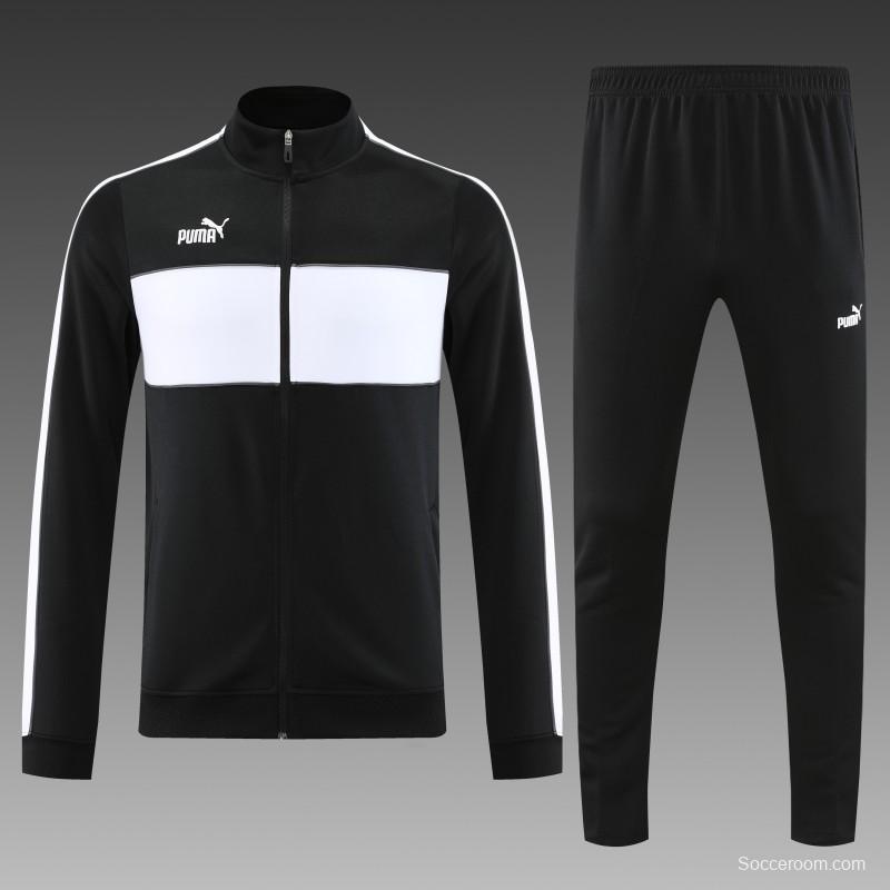 23/24 Puma Black White Full Zipper Jacket+Pants