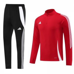 2024 Adidas Red Half Zipper Jacket+Pants