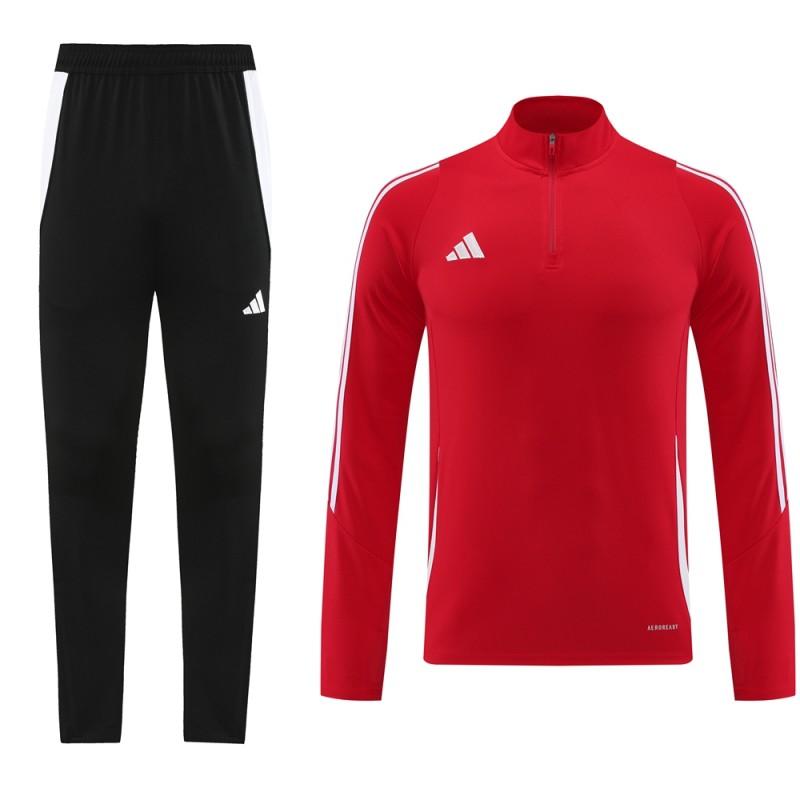 2024 Adidas Red Half Zipper Jacket+Pants