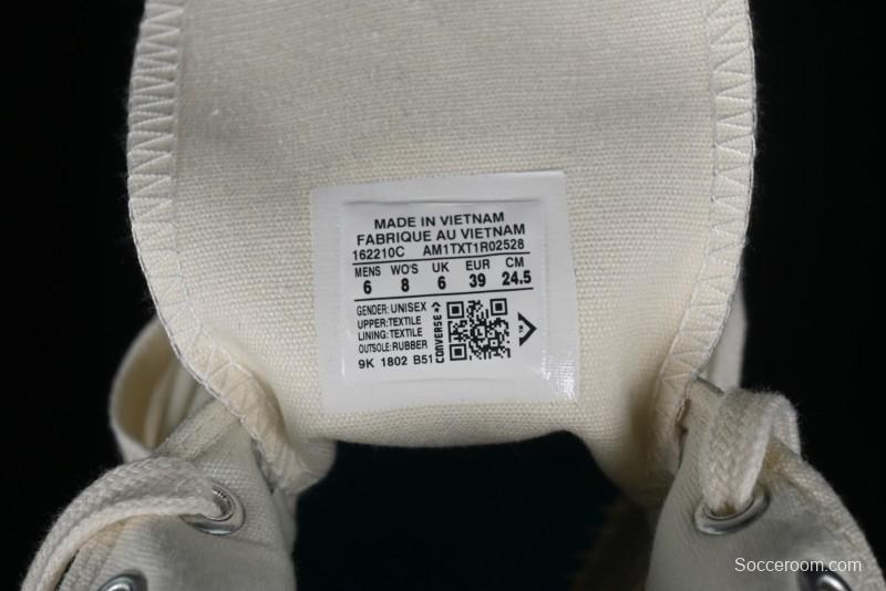 Converse Chuck 1970s Original Cream White High-Top Casual Canvas Shoes - 162210C