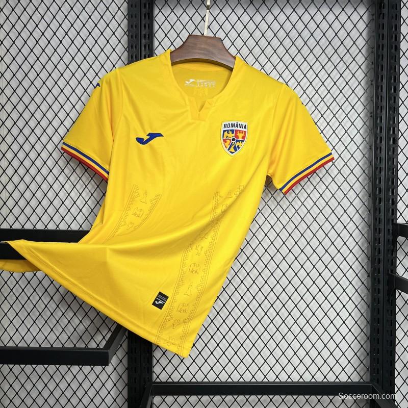 2024 Romania Euro Home Jersey