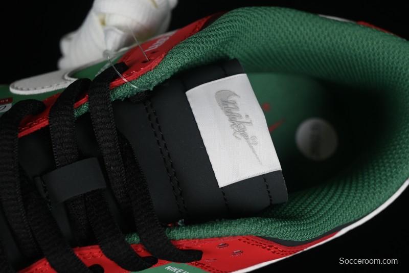 Nike SB Dunk Low Casual Skateboarding Shoes Racing Red/Green - MU0232-361