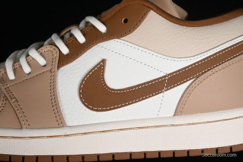 Nike Air Jordan 1 Low AJ1 Khaki Yellow Low-Top Casual Lifestyle Sneakers - HF5753-221