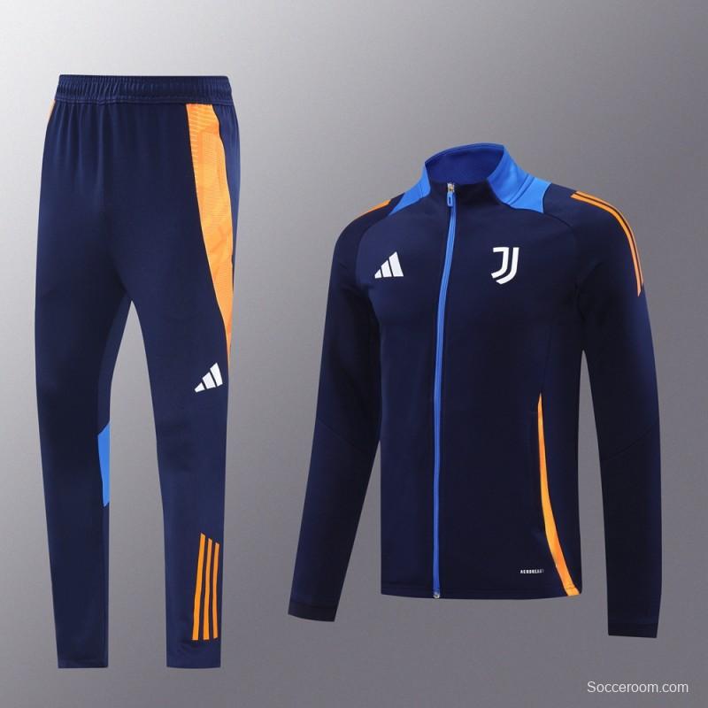 24/25 Juventus Blue Full Zipper Jacket +Long Pants