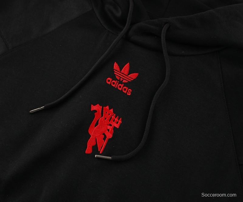 24/25 Manchester United Black Hoodie Jacket +Long Pants