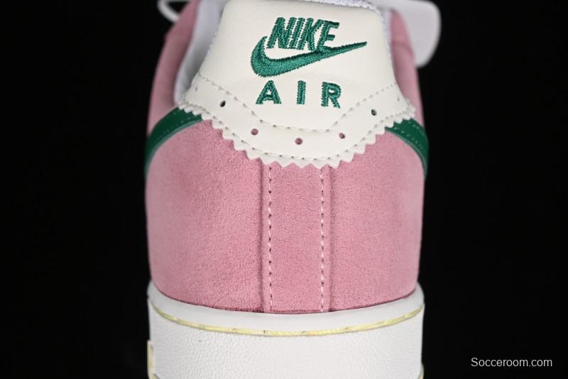 Nike Air Force 1 '07 Low Casual Sneakers in White Pink Green - FV9346-100