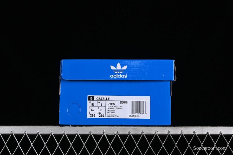 Adidas Originals Gazelle Indoor Retro Casual Slip-Resistant Wear-Resistant Low-Top Sneakers - IF4599